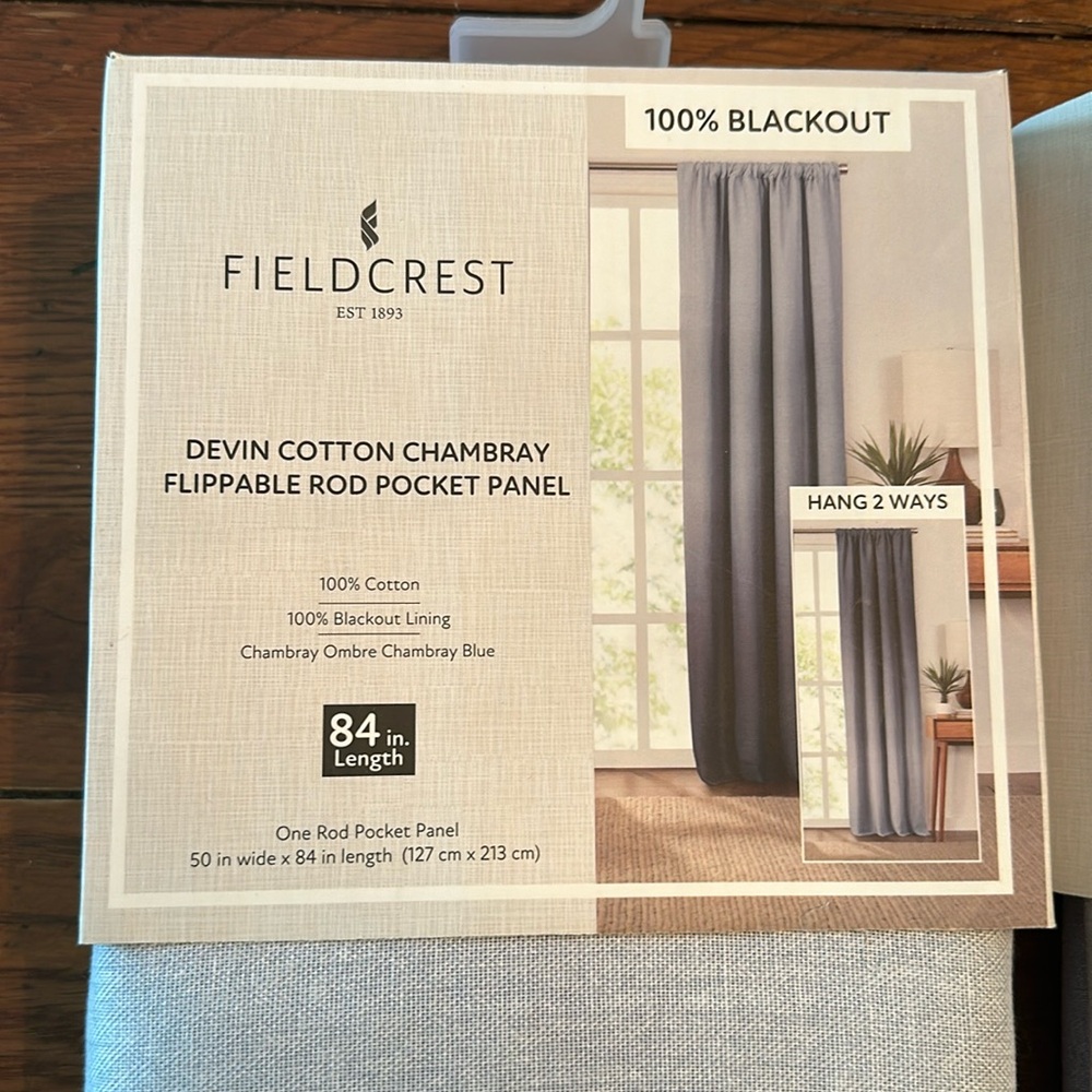 BNWT Fieldcrest Chambray curtains (2) $209